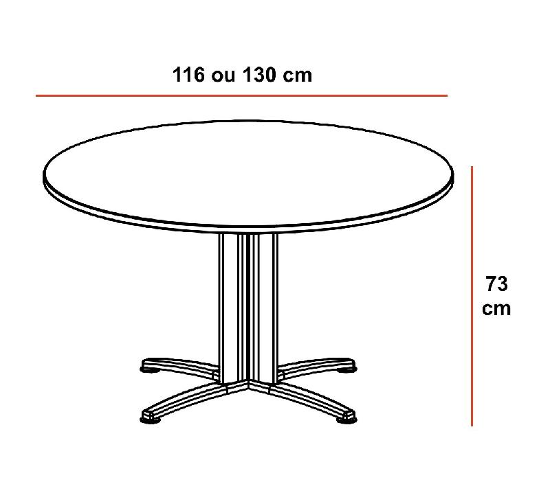 Table de réunion ronde Sigma - Mobel Linea - Blanc 9010, 116, Wenge_3