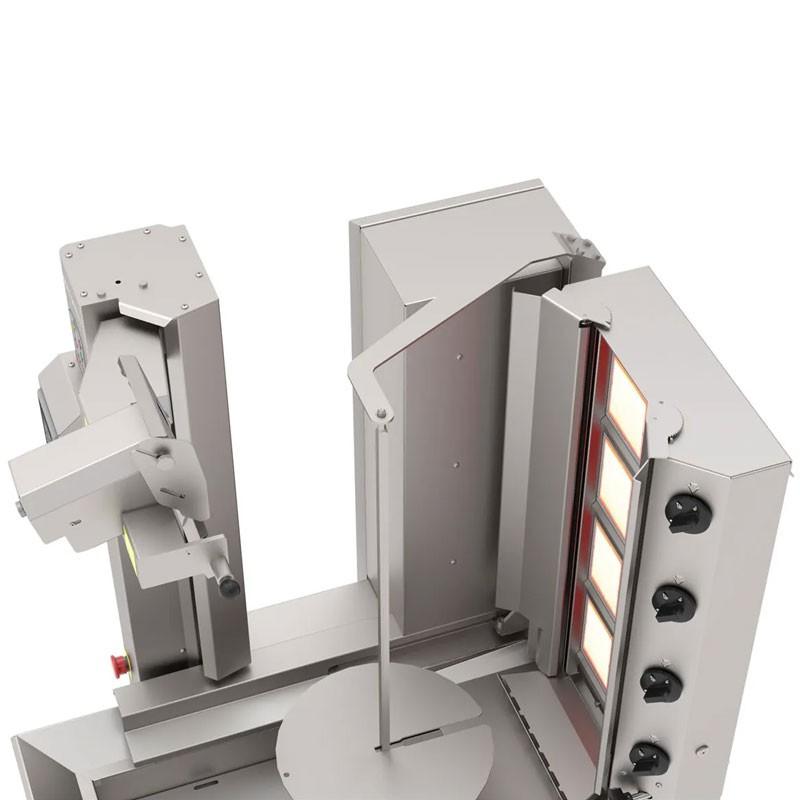 Grill Döner kebab gaz automatique 4 brûleurs max 95 kg_3