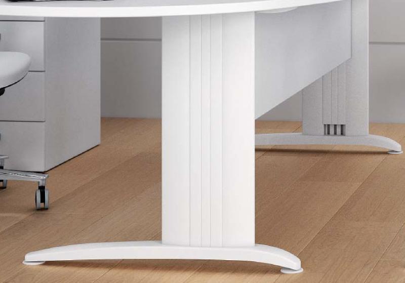 Bureau individuel Sigma - Mobel Linea - Blanc 9010, 160, Acacia clair_3