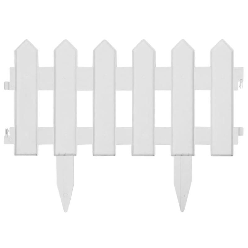 Vidaxl bordures de pelouse 25 pcs blanc 10 m pp 48616_3