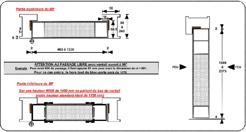 Porte coupe-feu EI30 équipée d'un ferme-porte DORMA ITS 96