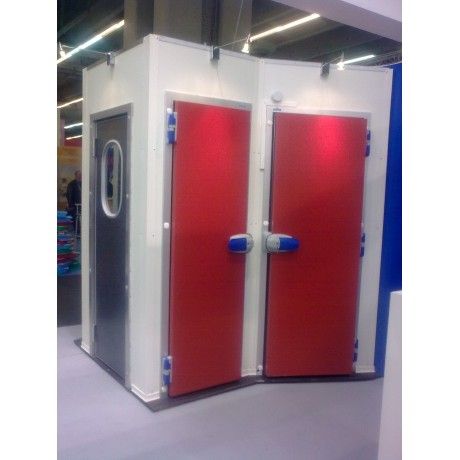 Porte de chambre froide coulissante - isodoc - en acier galvanisé, prélaqué polyester_3