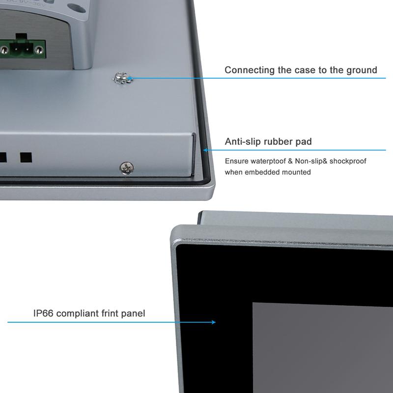 Panel PC industriel fanless 15 pouces pour supervision, HMI et automatisation - EVI-C015SAC avec écran tactile et protection IP66_3