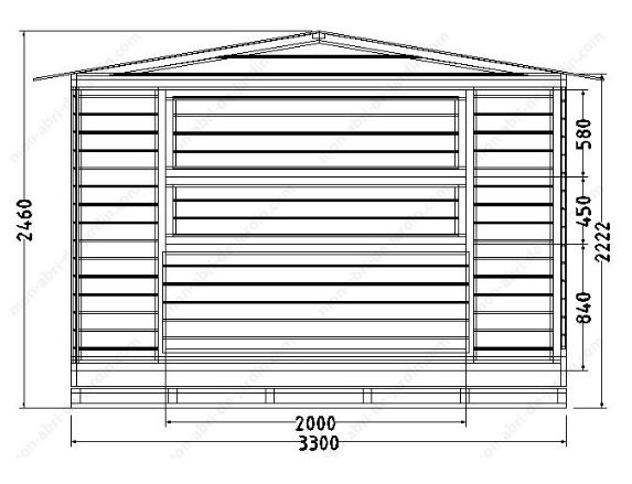 Chalet de Noël pliable en bois massif Gardy Shelter - 332x237cm - 7,87m² - Réf 3786 - Epicéa massif, montage en 5 minutes_3