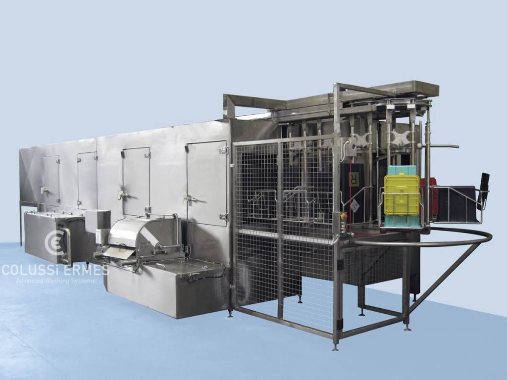 Lavage conteneurs déchets - laveuses industrielles alimentaires - Colussi Ermes - capacité jusqu’à 1 200 conteneurs/heure_3