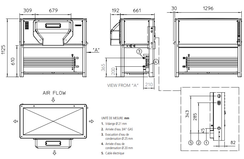 Mar 206 WS - Machine à glace en écailles à groupe intégré - Scotsman - 1665/1850 kg/24h - Finition acier inox_3