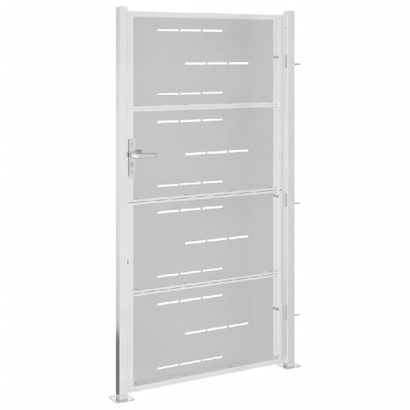Vidaxl portail de jardin 100x180 cm acier inoxydable 376484_3