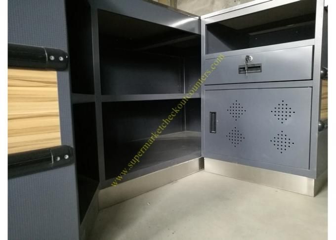 ECC-043 - Sortie de caisse - Guangzhou Eco Commercial Equipment Co., Ltd - Dimensions L1800 x W900 x H850mm - Feuillard épaisseur 0.8mm à 1.5mm_3