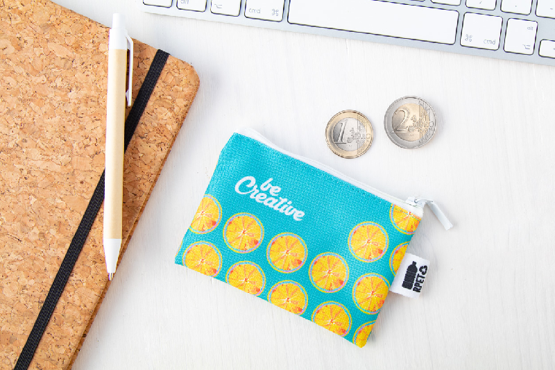 Porte-monnaie personnalisé zippé - Protégé RFID - Polyester 600D RPET - Impression sublimation_3