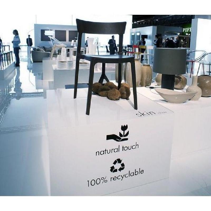 Chaise design Calligaris Skin - plastique blanc, empilable et écologique_3