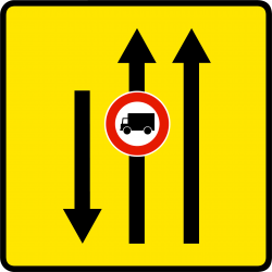 Panneau de voirie temporaire KD9 ex2 - Changement de chaussée ou de trajectoire_3