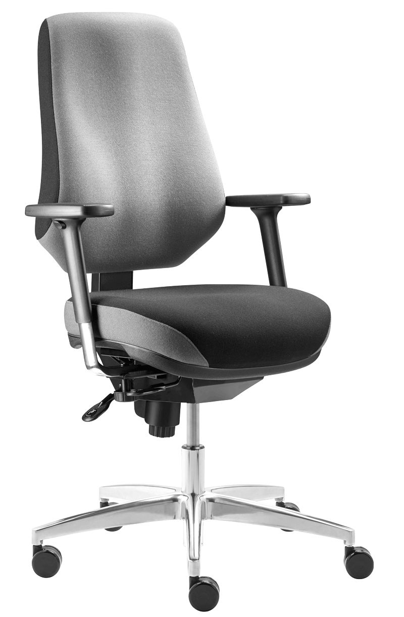 Chaise de bureau T4.0 LM avec piètement robuste et roulettes adaptées aux sols