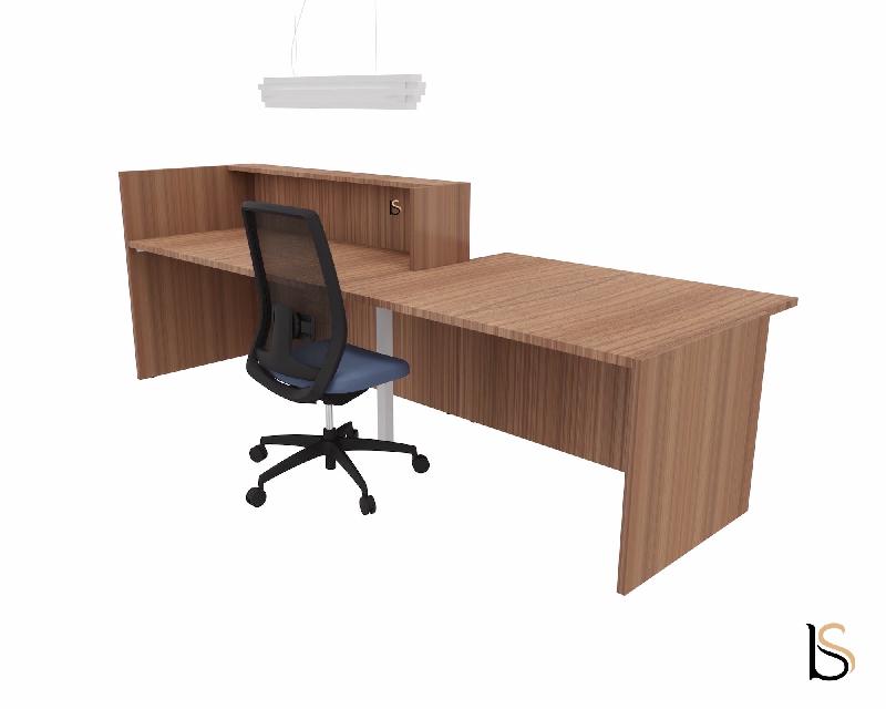 Banque d'accueil design avec accès PMR Z2 - Officity - 206, Gauche, Noyer Canaletto_3