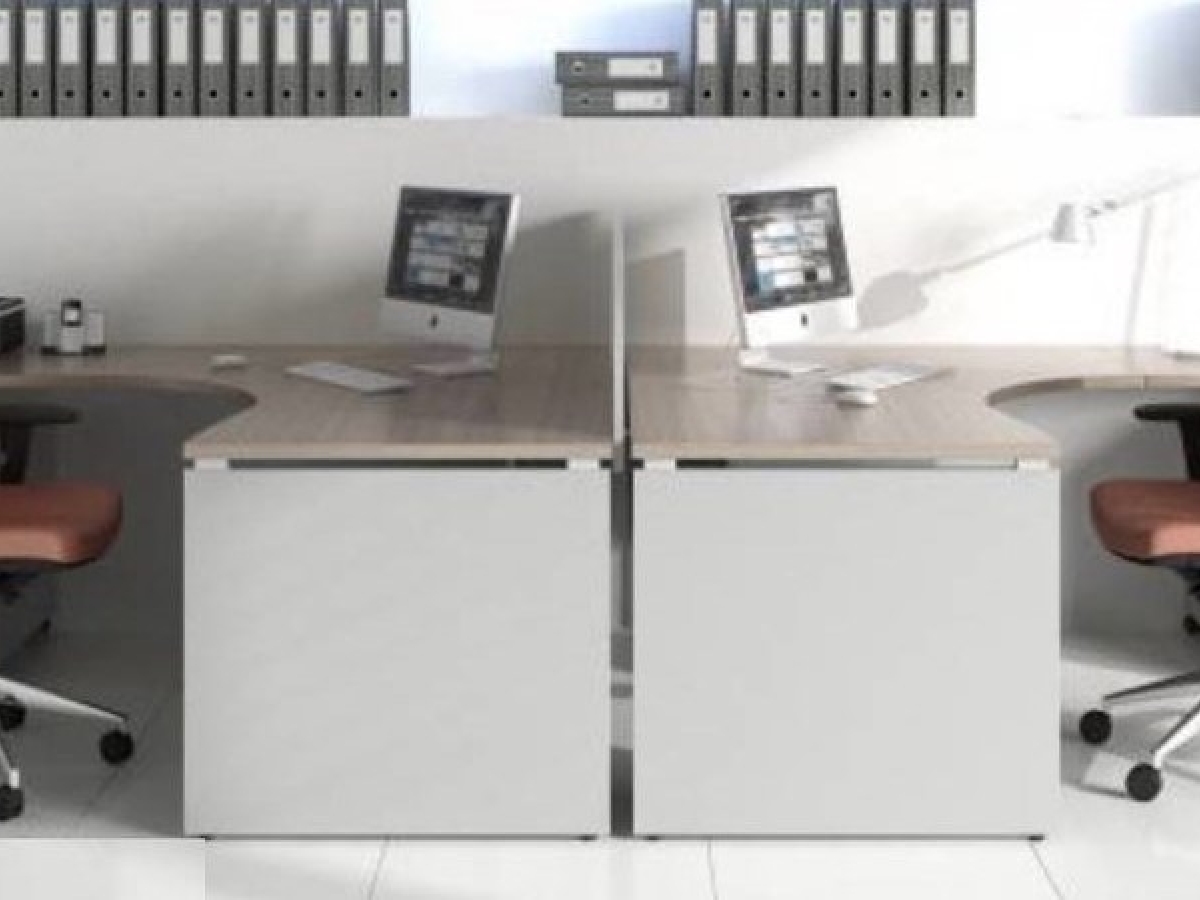 Bureau opératif classique OGI V - Cloisons séparatives en option - Plateaux variés et personnalisables_3