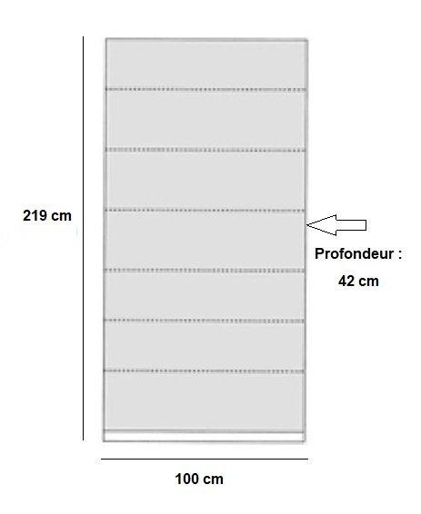 Composition lit escamotable style industriel KEY - Bi-ton chêne noir mat - 90x200 cm - Longueur 255 cm_3