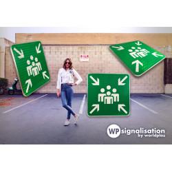Panneau point de rassemblement après évacuation CE004 - signalisation de sécurité, anti-UV et rétroréfléchissant_3