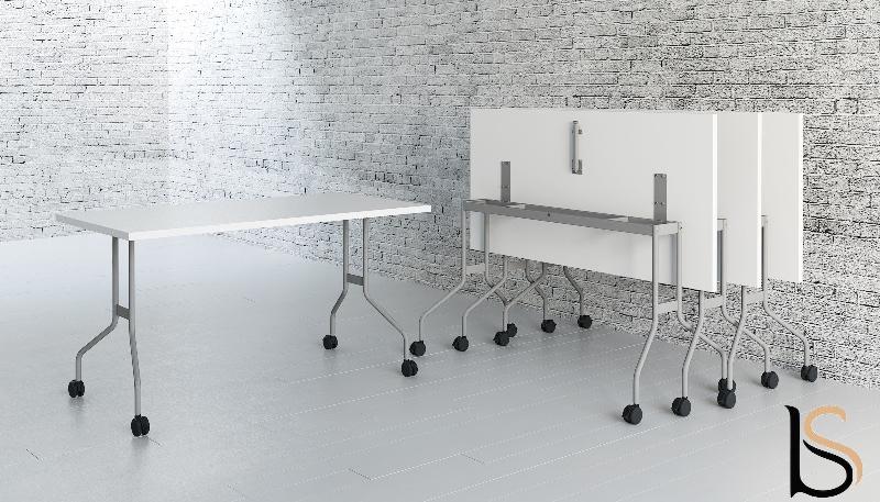 Table abattante polyvalente avec plateau rectangulaire - MDD - 160 x 80 cm_3