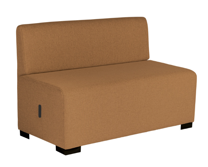 Canapé 2 places - Coloris variés - Structure bois - Revêtement tissu 100% Polyester_3