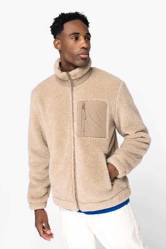 Veste écoresponsable unisexe en sherpa avec polaire intérieure - Réf: NS604 - Native Spirit_3