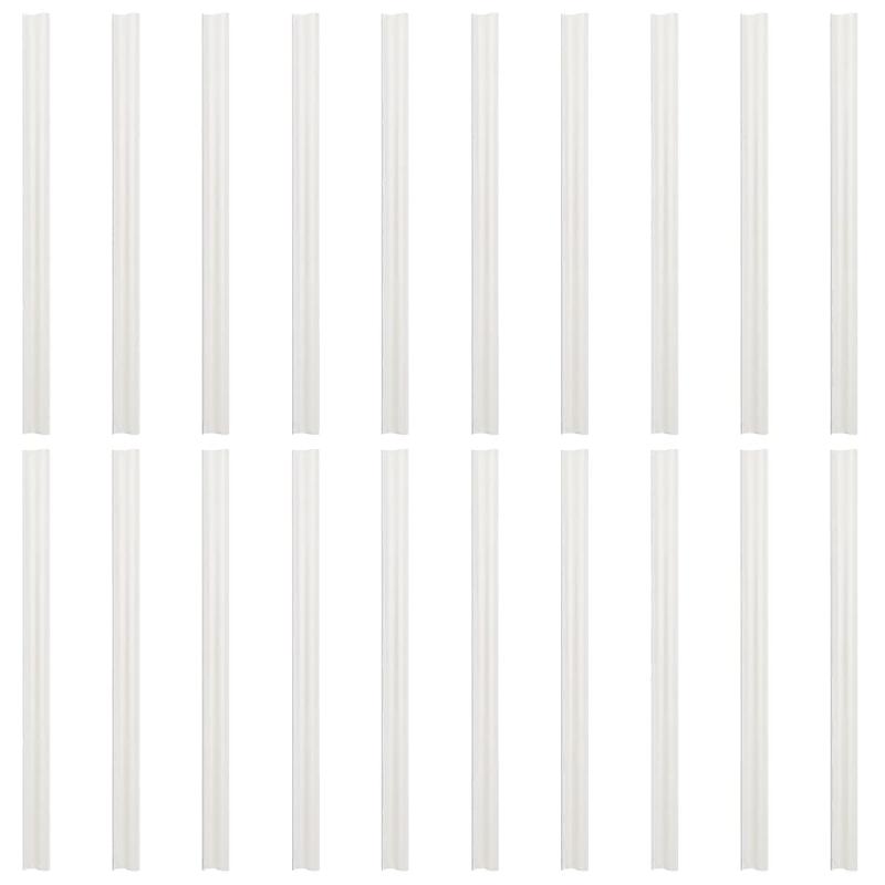 Vidaxl brises-vues de jardin 10 pcs gris clair 252,5x19 cm pvc 4005544_3