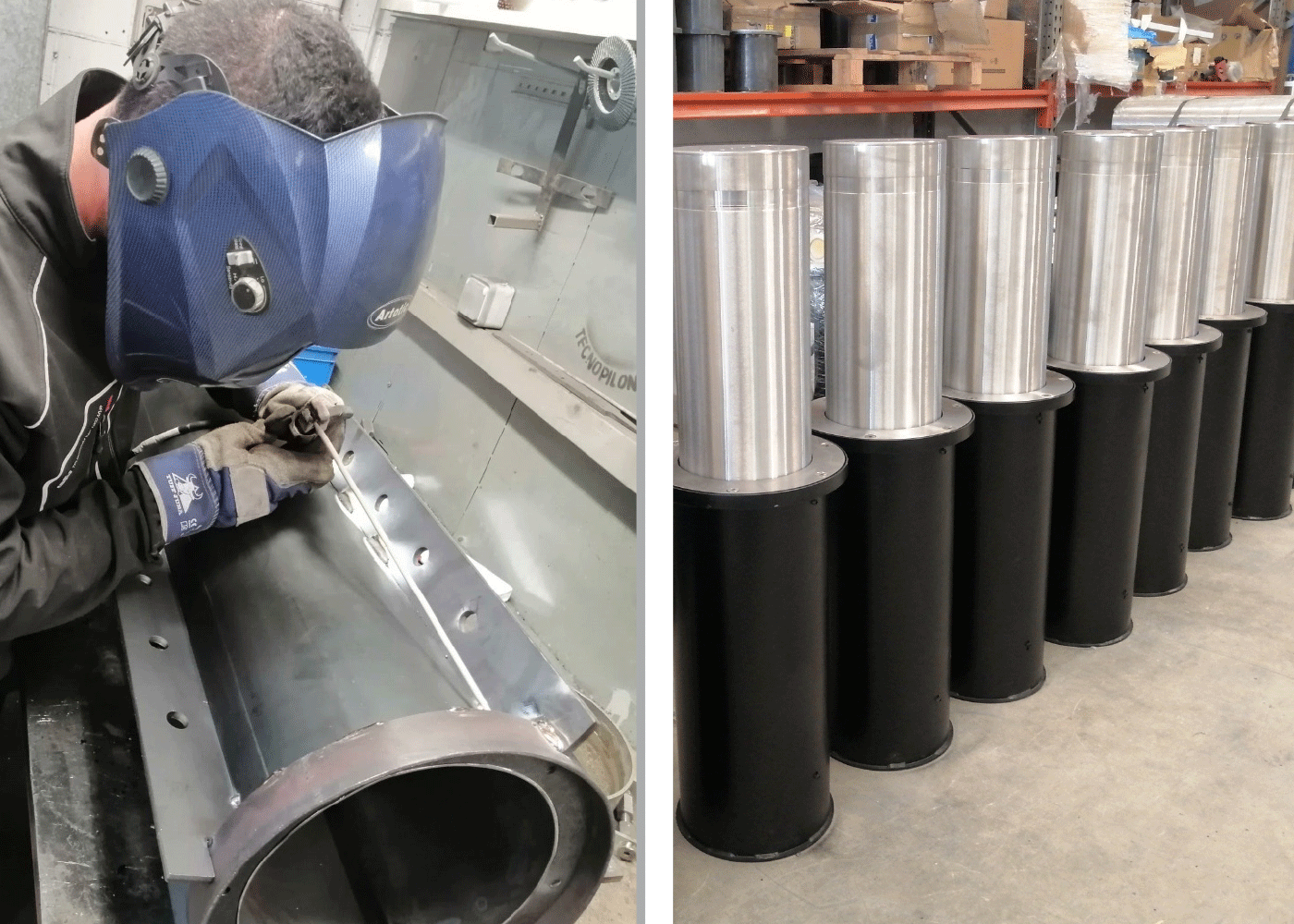 Borne automatique de haute sécurité ø220 x 750mm - LED, télécommande et sécurité négative - h75013_3