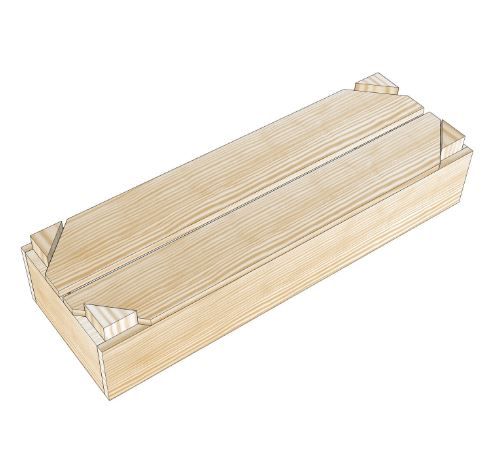 Caisse en bois aromatique H1 - L18 x H11 x P54 cm - 6 coloris de lasure disponibles_3