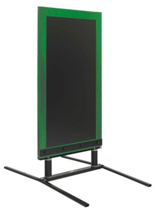 Stop trottoir sur ressorts - 1280x650 mm - Écriture double face - Métal et bois certifié PEFC_3