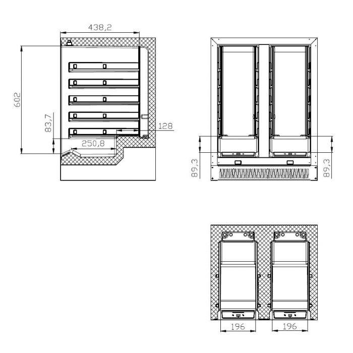 Rafraîchisseurs à vin 100l dual zone l592 7525.0030 COMBISTEEL_3