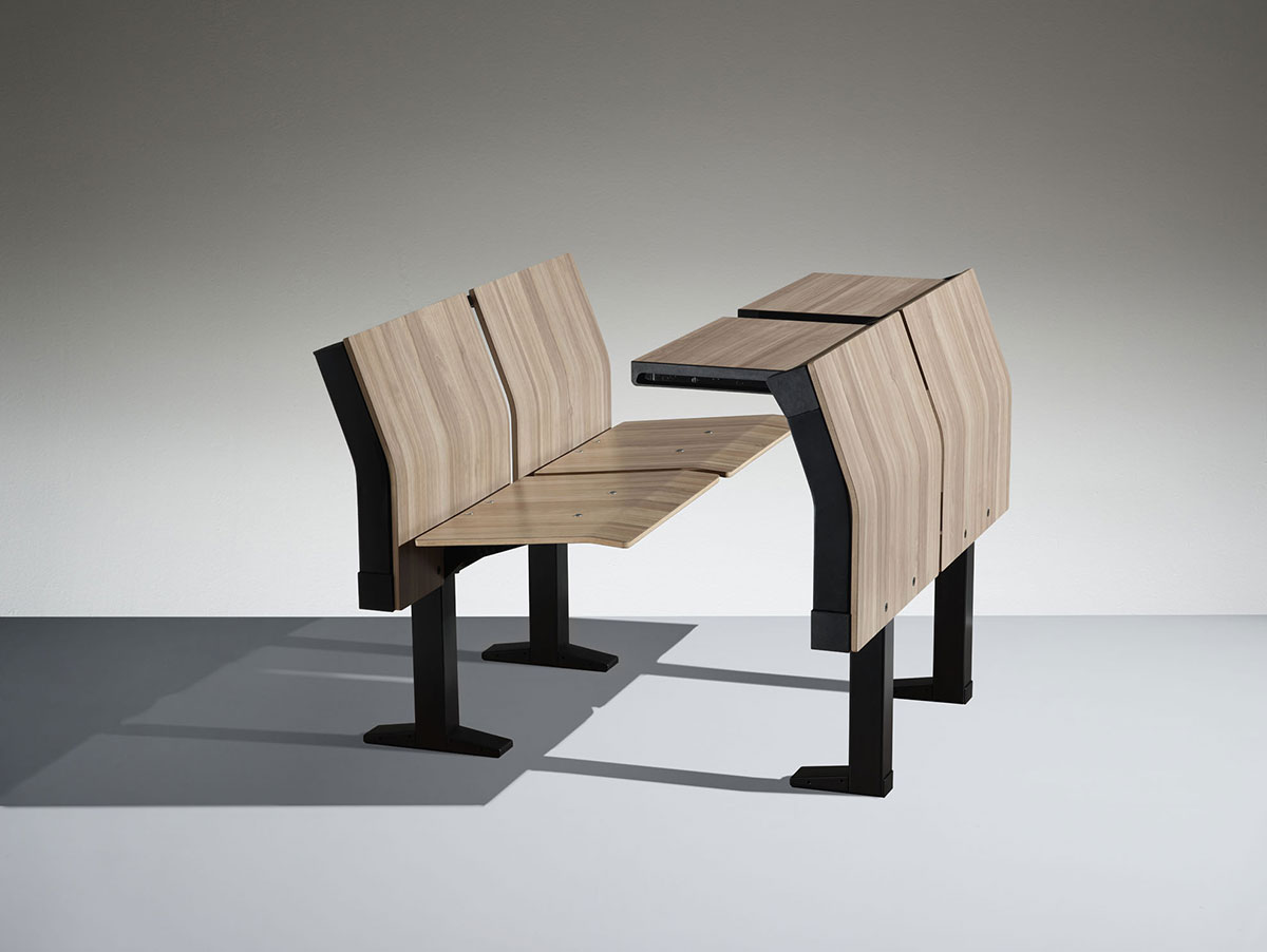 Siège d'amphithéâtre résistant à l'usure pour les salles de cours de l'université, des salles de conférence, les auditoriums, centres de congrès et des installations de formation.- e4000_3