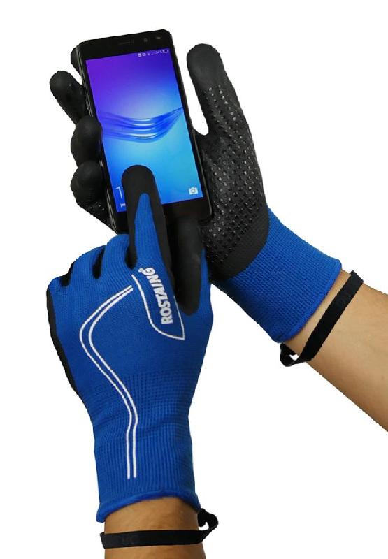 Gants chauds multiusage demi-saison ROSTAING Canada bleu - Taille 9 - Tactiles et résistants_3
