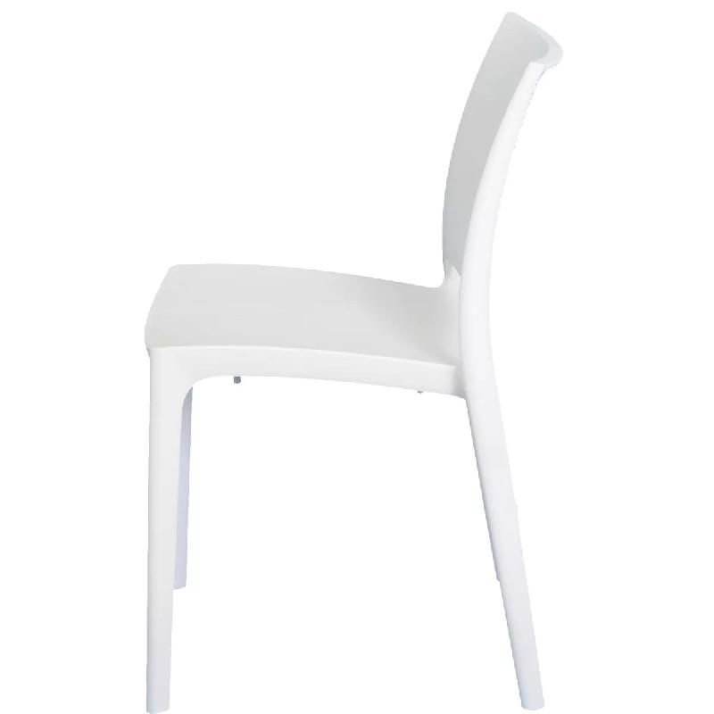 Lot de 6 chaises visiteurs MAYA blanches_3