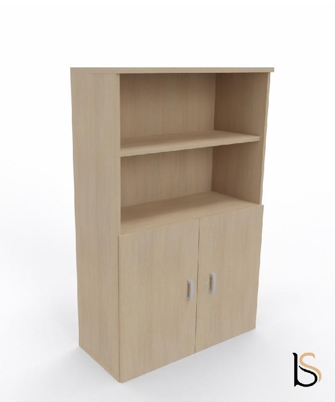 Armoire moyenne avec portes basses - Mobel Linea - 100, Chêne_3