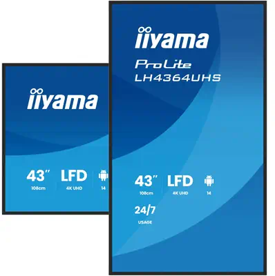 Iiyama LH4364UHS-B1AG àÉcran d'affichage dynamique àÉcran plat de signalisation numérique 109,2 cm (43_3