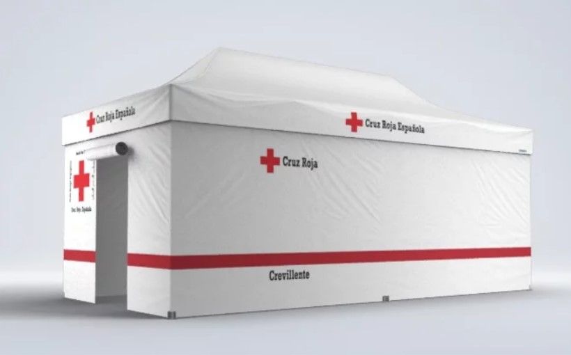 Abris médicaux mobiles - Mastertent - Tente de secours 8x4 m, étanche et ignifugée_0