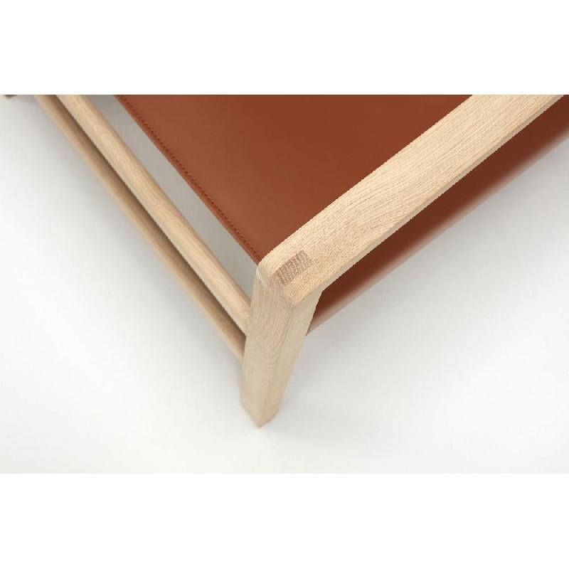 Fauteuil LUK en cuir cognac - Structure et piétement en chêne massif - Design scandinave_3