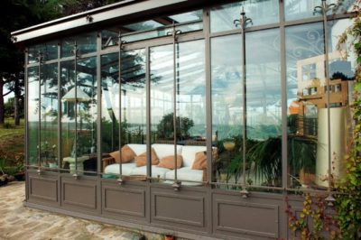 Véranda victorienne sur mesure en acier - Style ancien - Eléments décoratifs en fer forgé_3