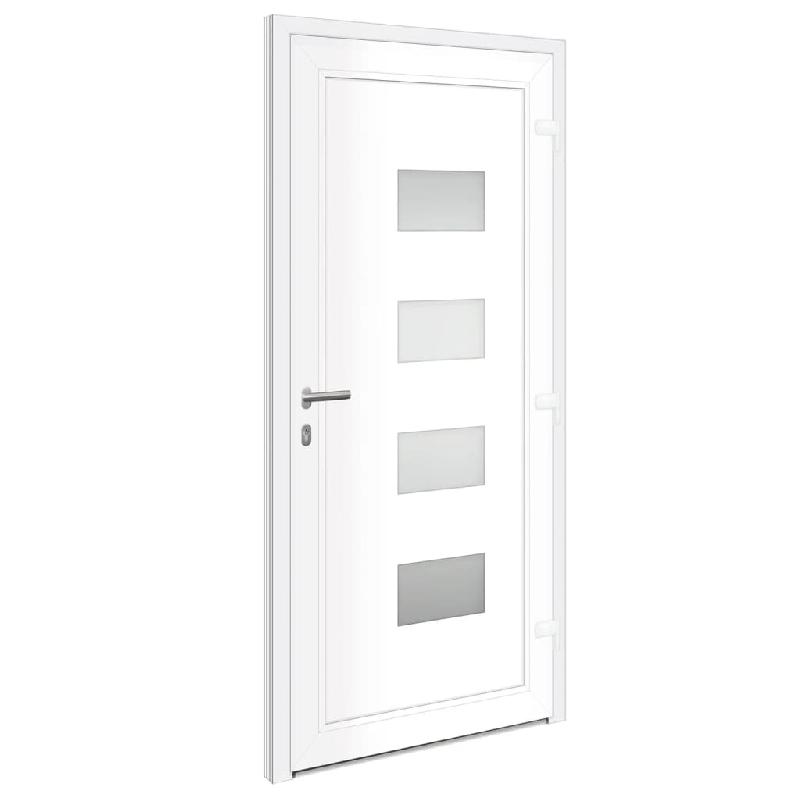 Vidaxl porte d'entrée anthracite 100x210 cm aluminium et pvc 3157069_3
