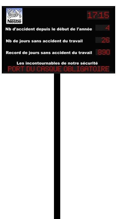 Panneaux de sécurité LED nombre de jours sans accident_3