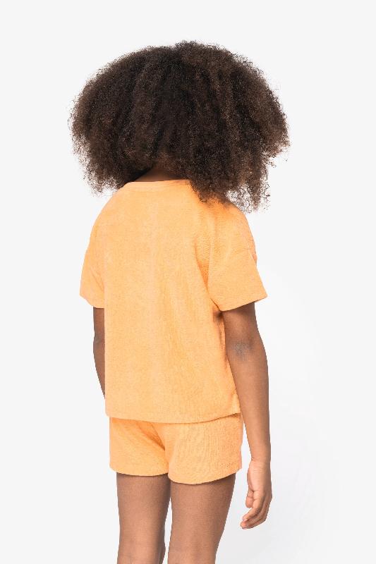T-shirt écoresponsable fille en éponge - Réf: NS319 - 80% coton biologique, 20% polyester recyclé - Fabriqué au Portugal_3