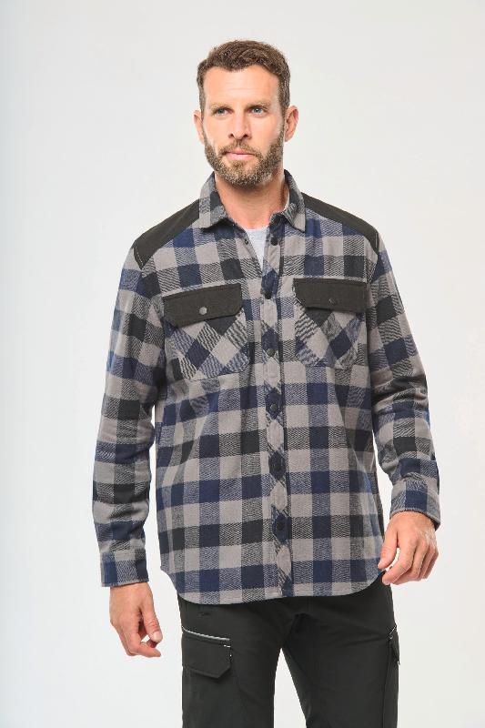 Chemise de travail à carreaux avec poches homme - 100% coton - Réf: WK520_3