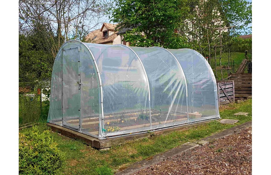 Serre de jardin petite, fonctionnelle, robuste pour les fleurs, les arbustes et le potager familial - 4 à 8 m de long - JARDINIERE_4