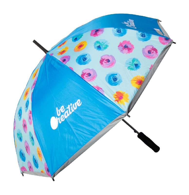 Parapluie réfléchissant sur mesure - 8 panneaux avec bandes réfléchissantes - RPET 190T - Impression sublimation_3