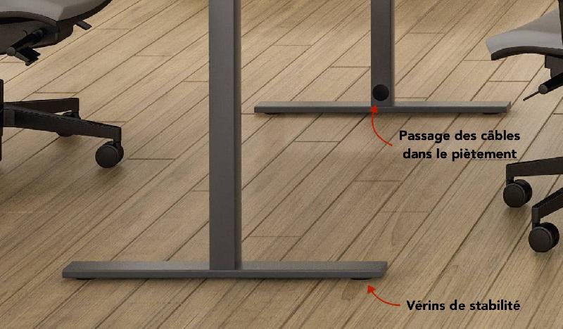 Bureau d'angle  Idea Tube avec caisson - Quadrifoglio. - Blanc 9010, Blanc, 160 x 160 cm_3