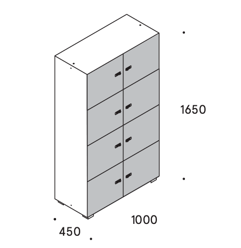 Casier métallique avec 8 CASES PRIME_3