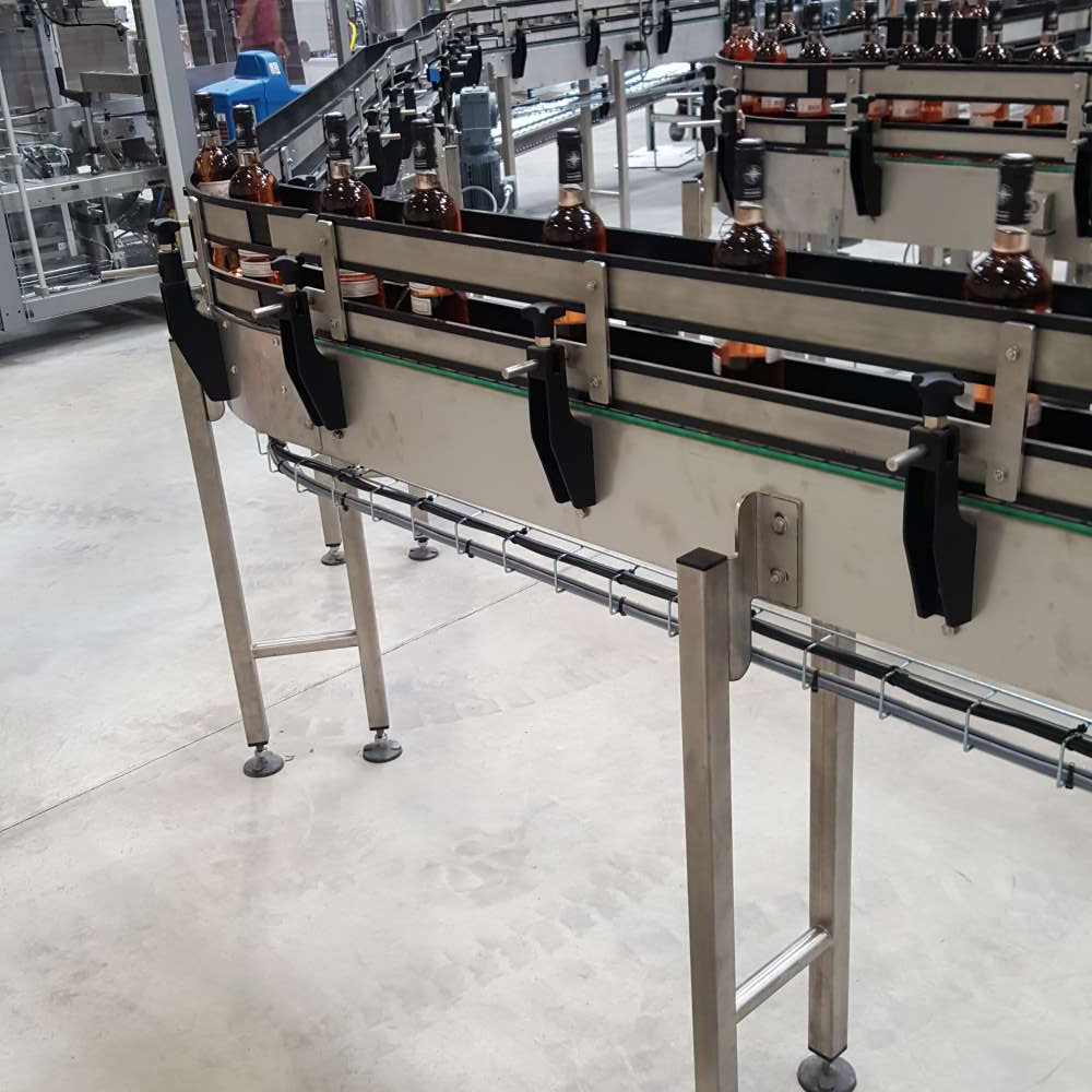 Convoyeur à chaîne en inox, motorisation classique / movimot / movigear pour l'agroalimentaire, le pharmaceutique et la cosmétique - cms_3