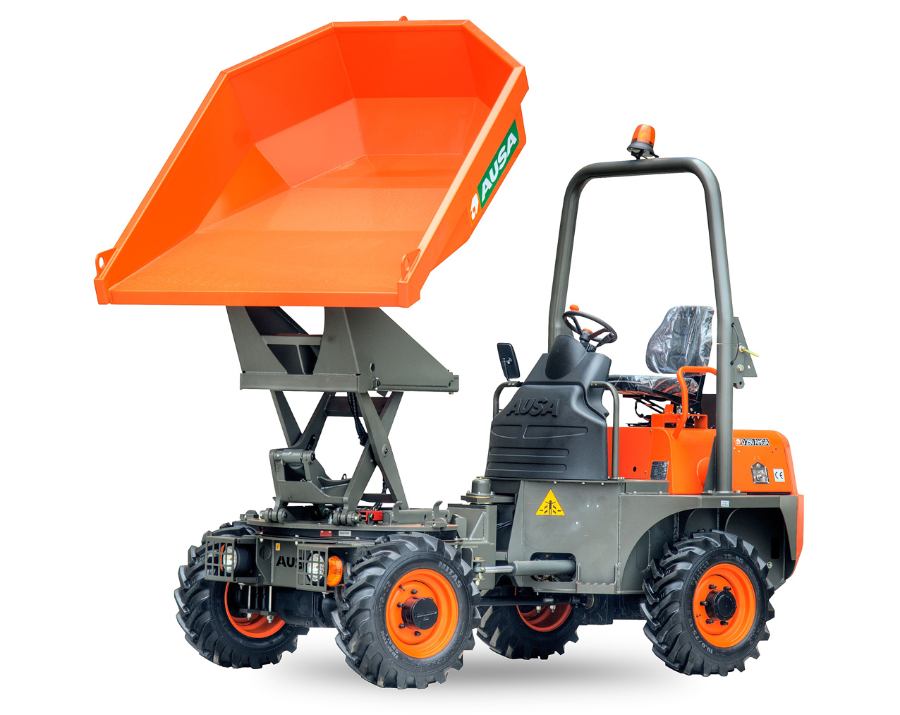 Dumper équipé d’un moteur KUBOTA et transmission BOSCH-REXROTH