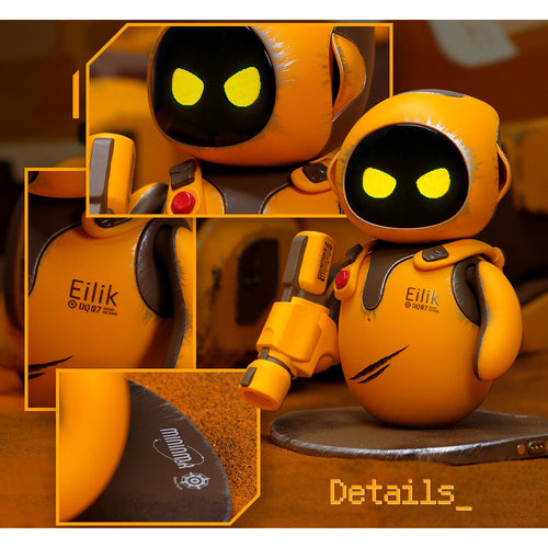 Petit robot jaune-orange pour des aventures ludiques