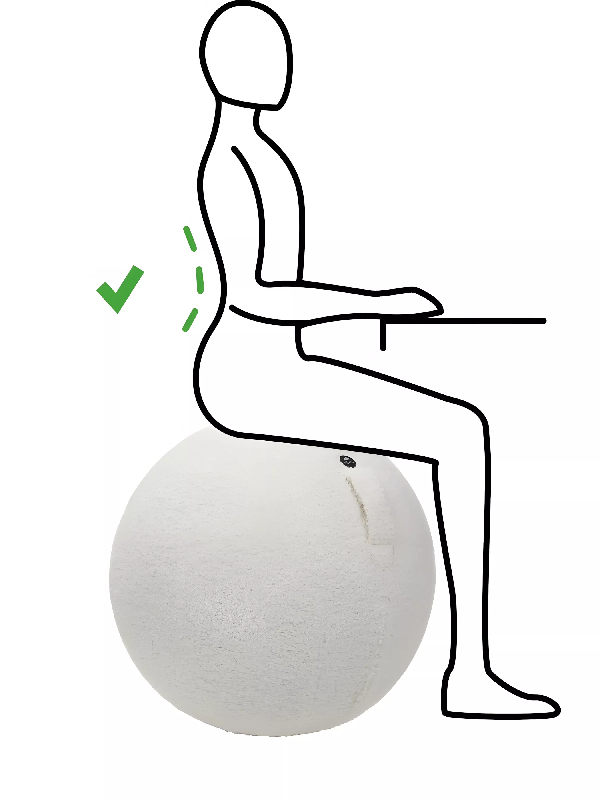 Ballon ergonomique ERGOBALL bouclette blanc_3