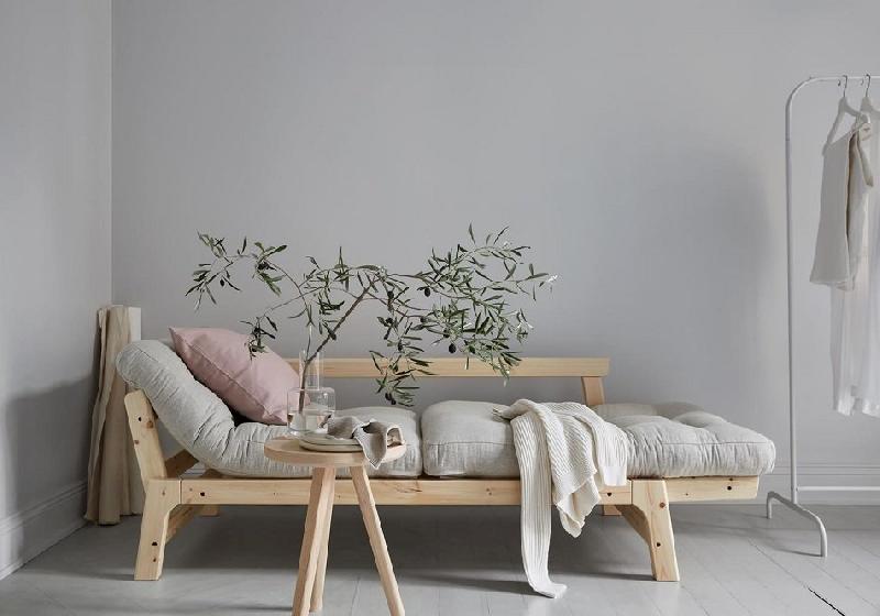 Banquette convertible futon Step - Pin massif coloris naturel - Couchage 70x200 cm_3