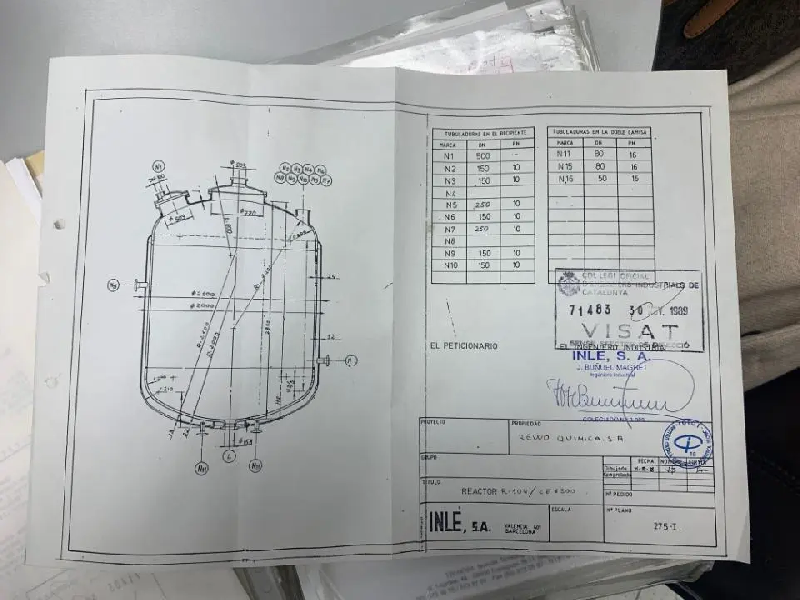 Réacteur émail Pfaudler ce 6 300 litres avec agitation et veste d'occasion - référence : C9201_3